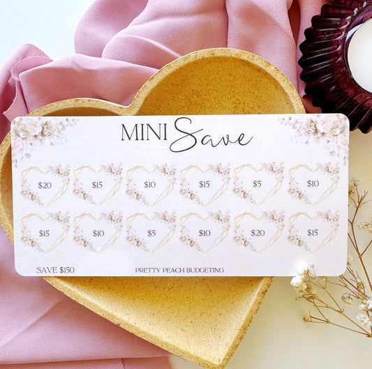 BEIGE FLORAL MINISAVE TRACKER