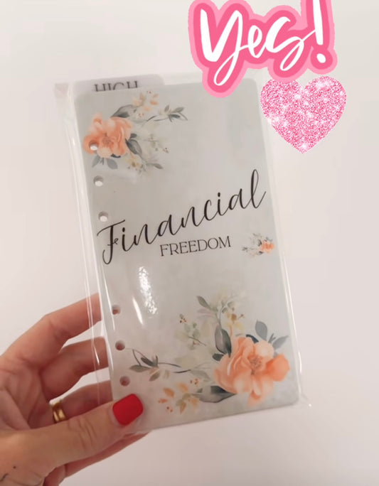 FINANCIAL FREEDOM DASHBOARD - PEACH SAGE FLOWER