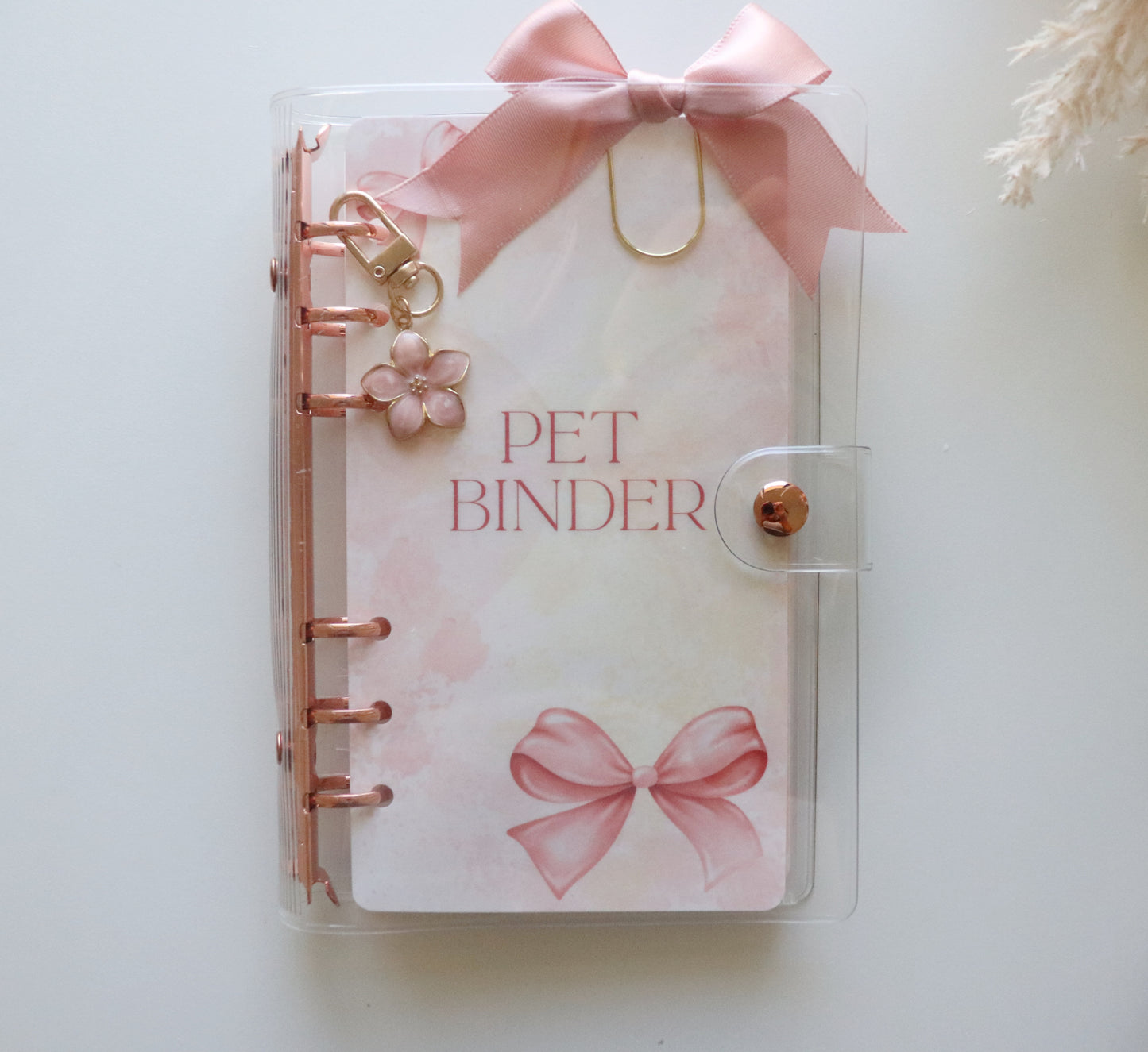 DASHBOARD & 6 CUSTOM ENVELOPES - PINK BOW DESIGN