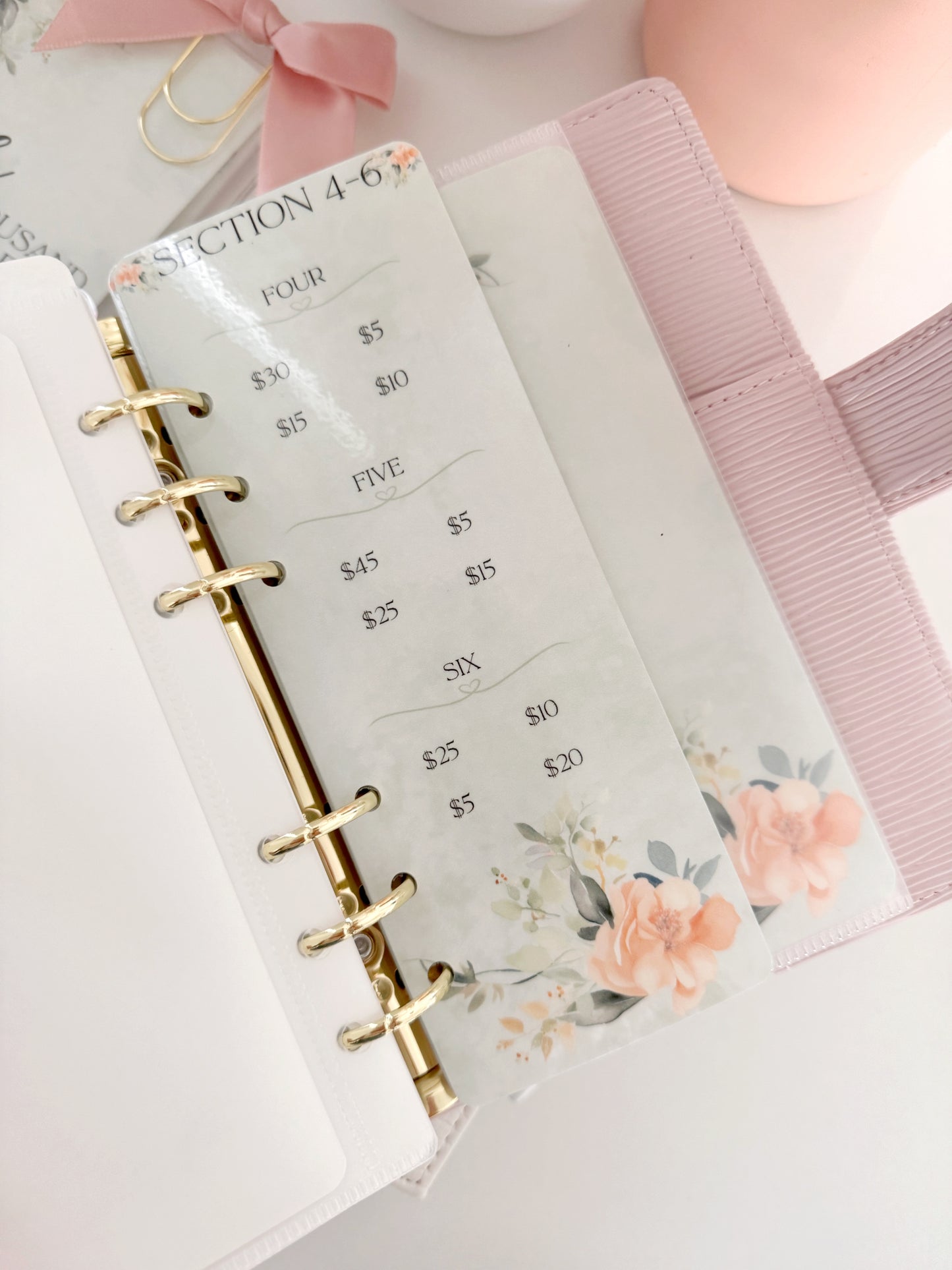 ONE THOUSAND SAVINGS - PEACH FLOWER DESIGN- 2 OPTIONS