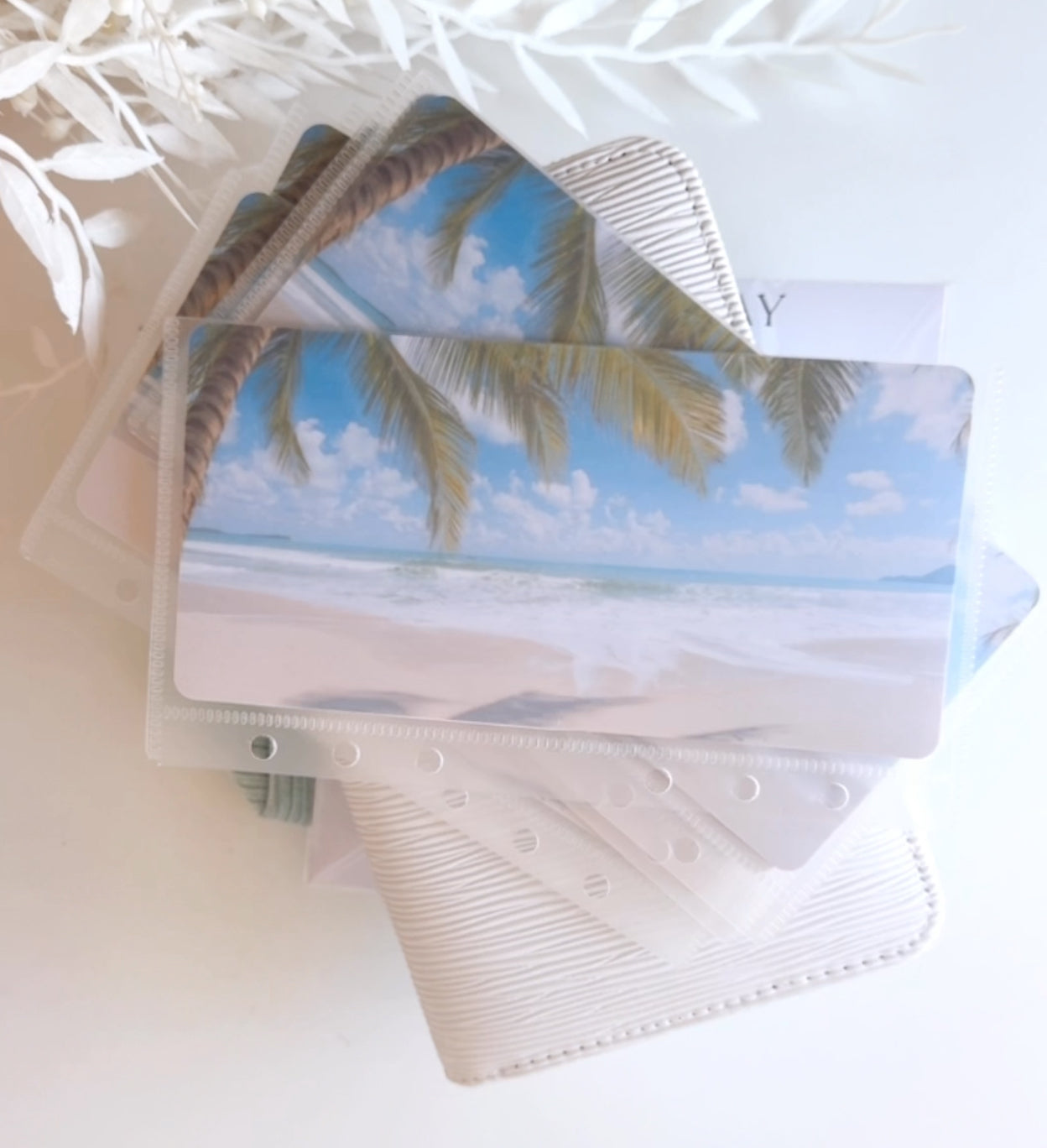 DASHBOARD & 6 CUSTOM ENVELOPES & INSERTS BEACHY VIBES