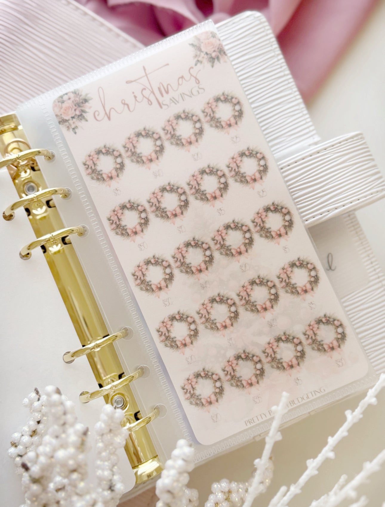 PINK CHRISTMAS TREE DASHBOARD & TRACKER