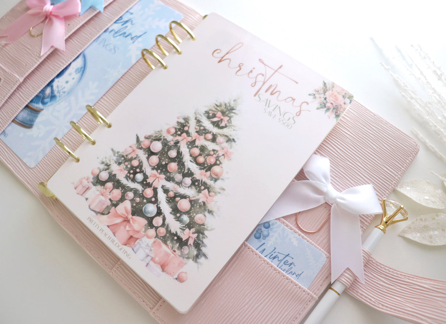 PINK CHRISTMAS TREE A5 DASHBOARD & TRACKER
