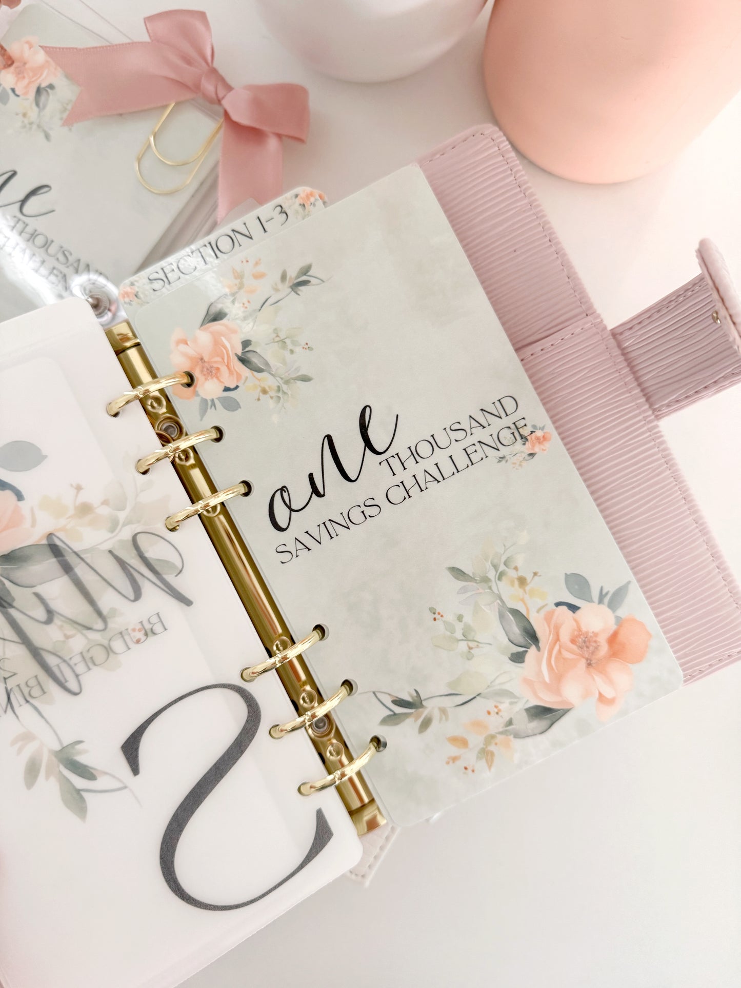 ONE THOUSAND SAVINGS - PEACH FLOWER DESIGN- 2 OPTIONS