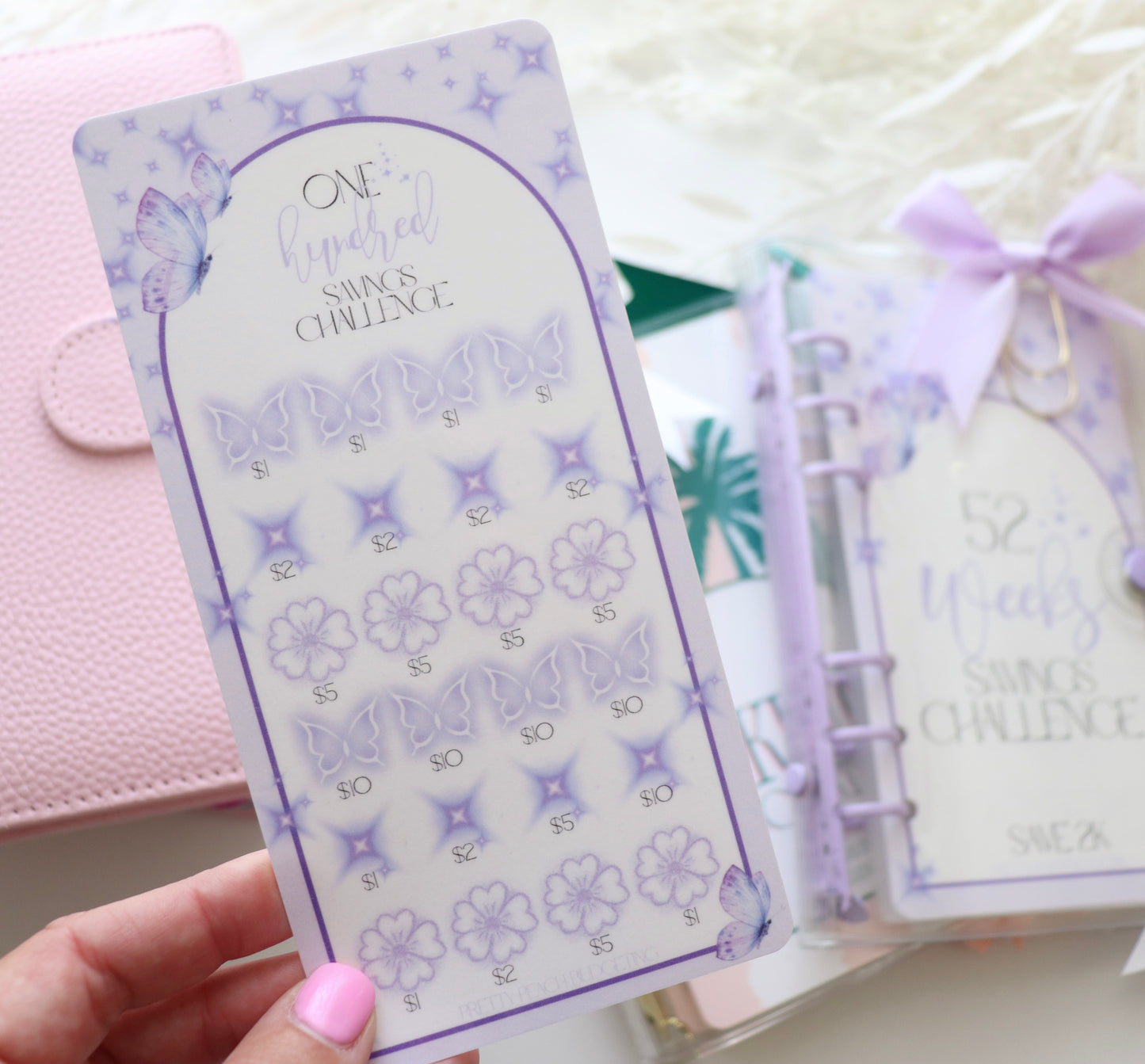 ONE HUNDRED SAVINGS TRACKER PURPLE