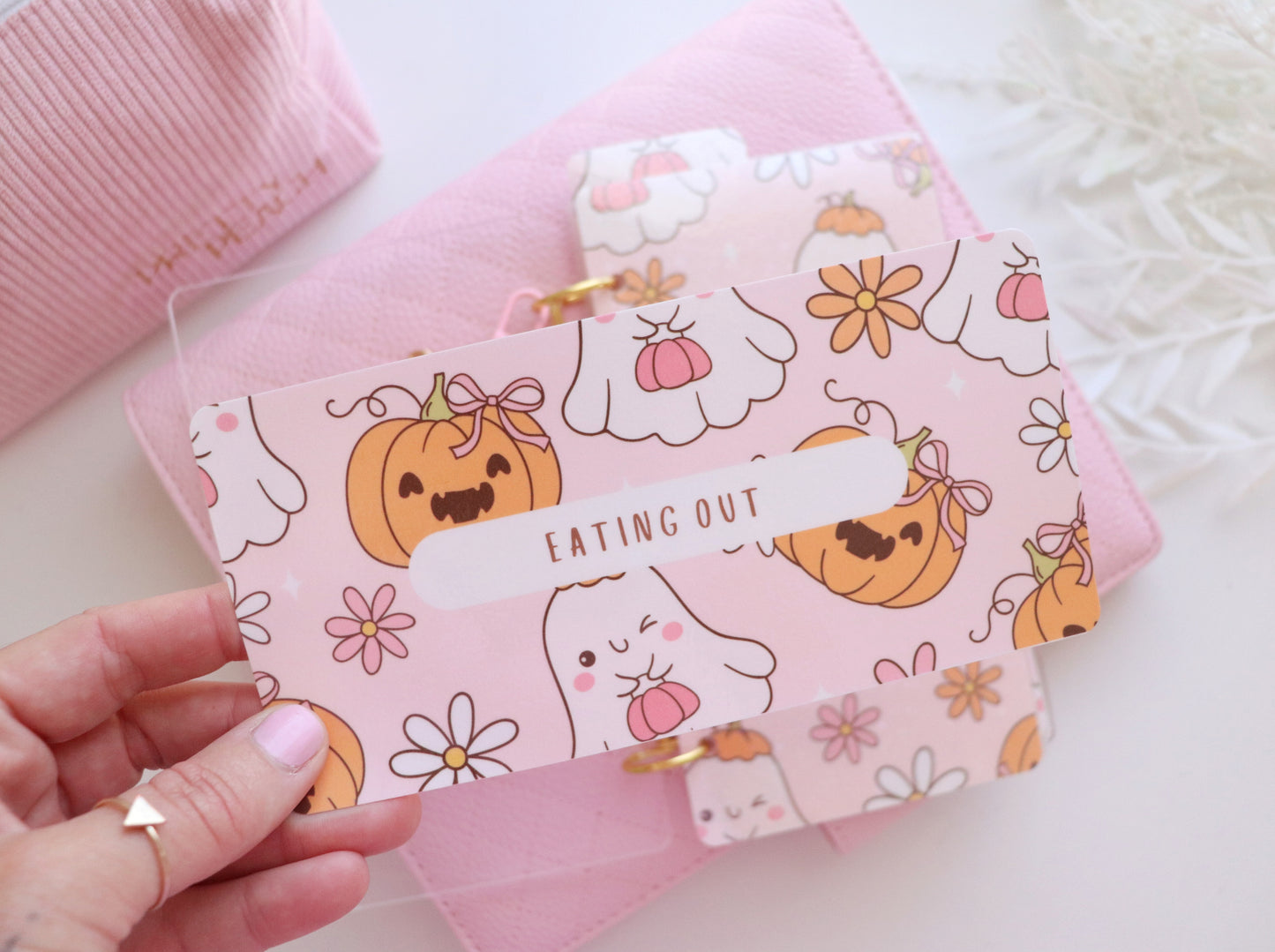 DASHBOARD & 6 CUSTOM ENVELOPES GHOSTY PUMPKIN