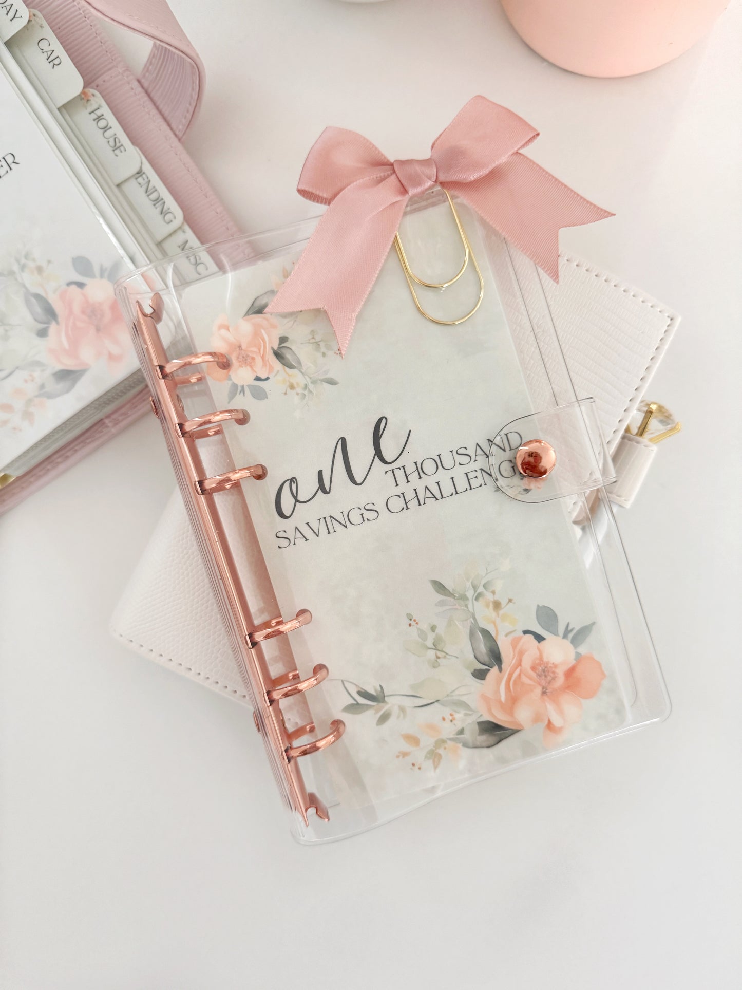 ONE THOUSAND SAVINGS - PEACH FLOWER DESIGN- 2 OPTIONS