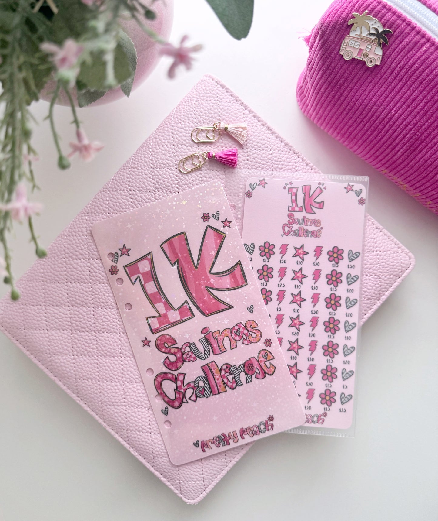 1K SAVINGS- PINK & BLACK DASH & TRACKER