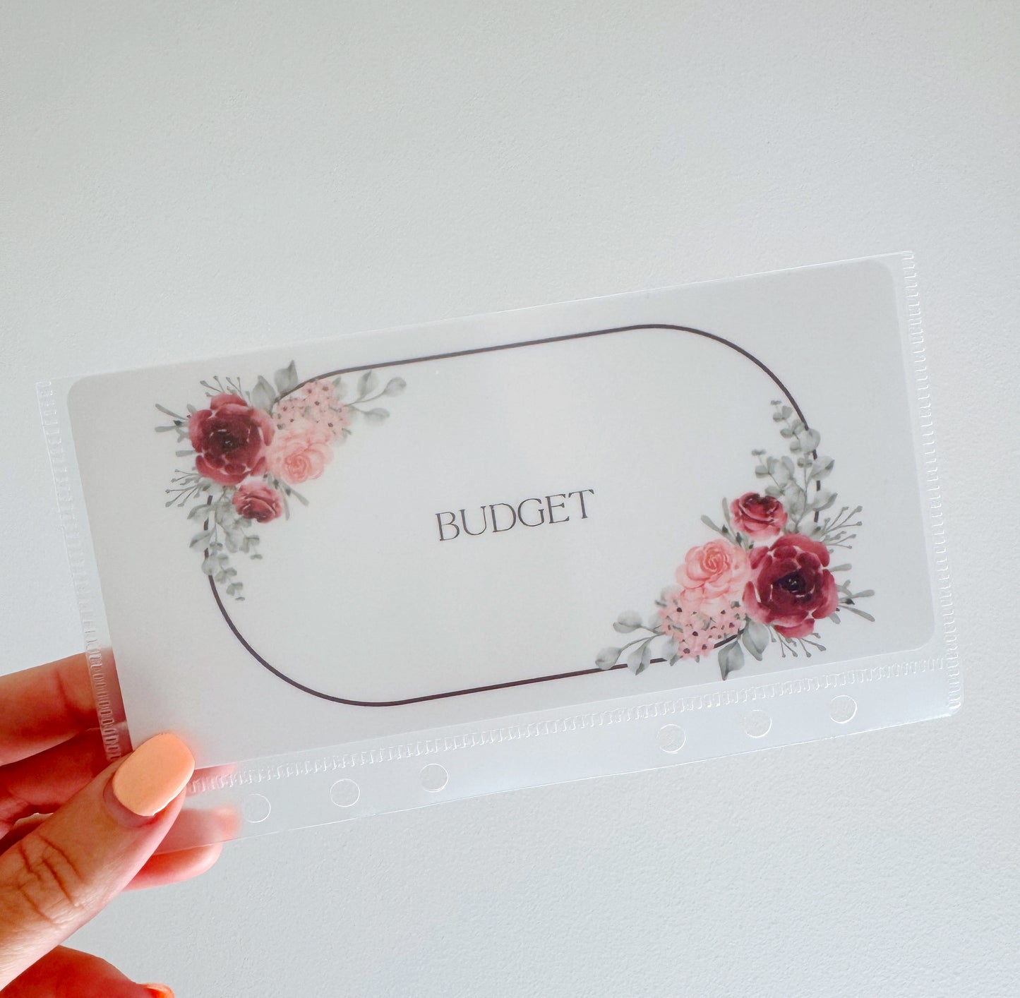 DASHBOARD & 6 CUSTOM ENVELOPES - OVAL BORDER FLORAL DESIGN