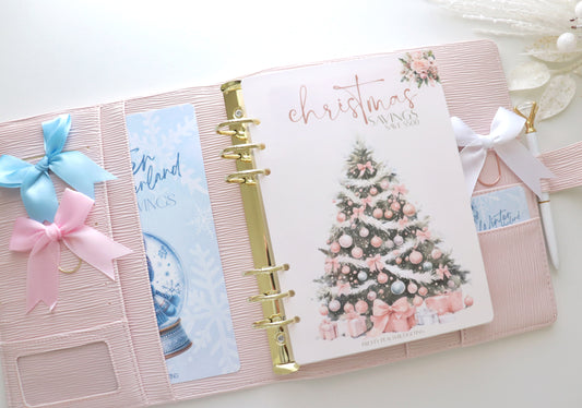 PINK CHRISTMAS TREE  A5 DASHBOARD & TRACKER