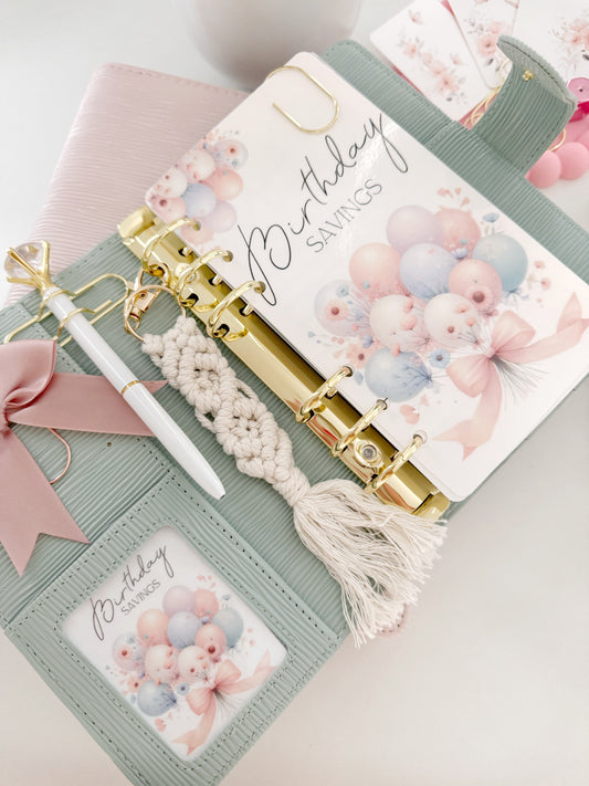 DASHBOARD & 6 CUSTOM ENVELOPES - BIRTHDAY BALOON DESIGN