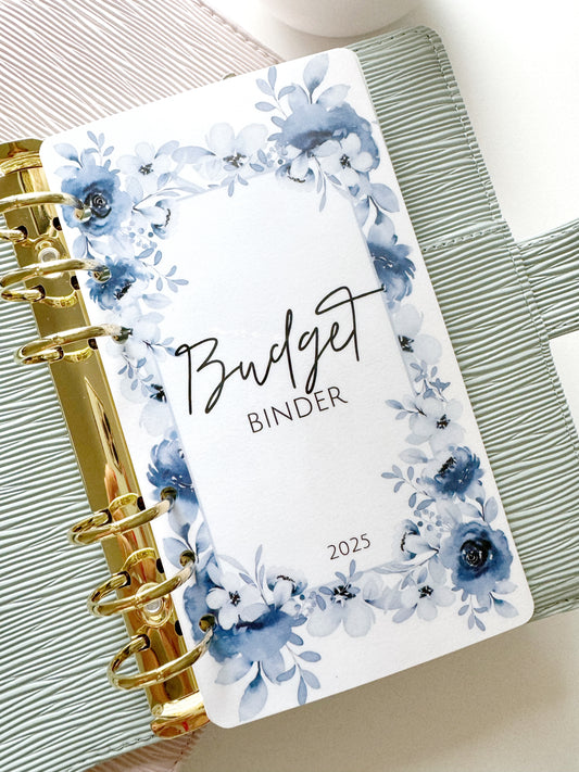 DASHBOARD & 6 CUSTOM ENVELOPES - BLUE FLORAL DESIGN