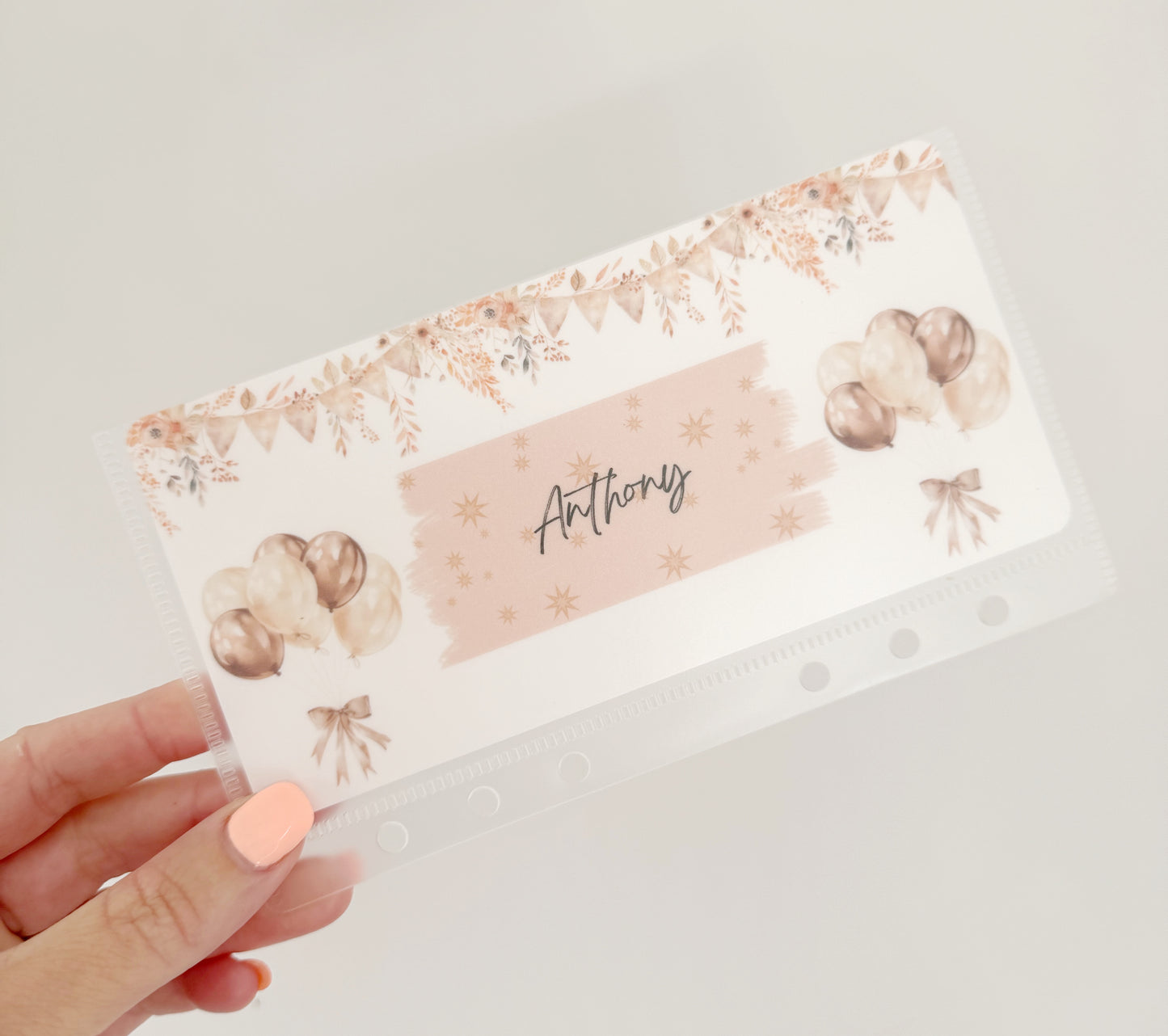 CASH ENVELOPES - A5 CUSTOM SET OF 6 (INSERT & ENVELOPES)