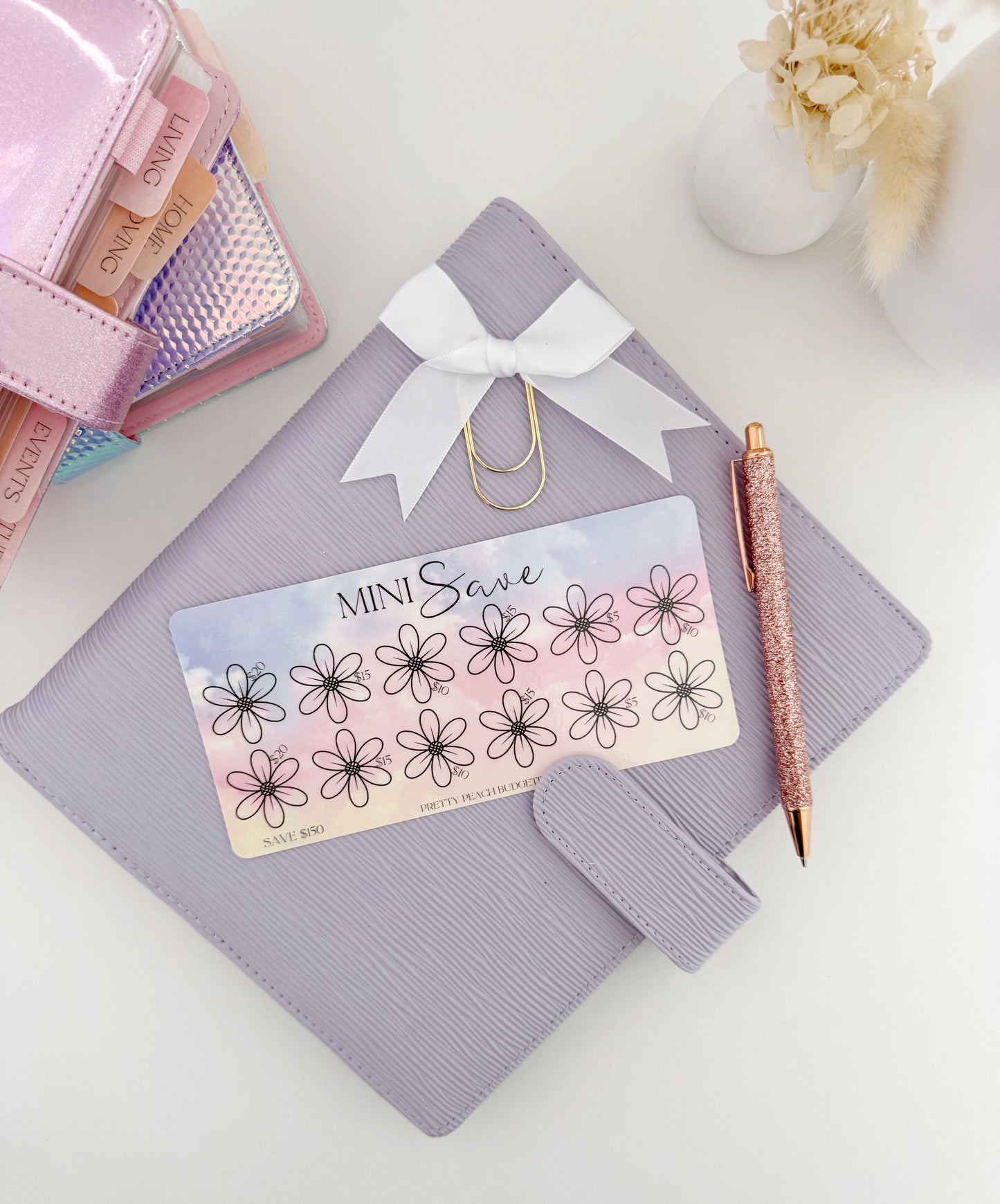 PASTEL FLOWER  MINISAVE TRACKER