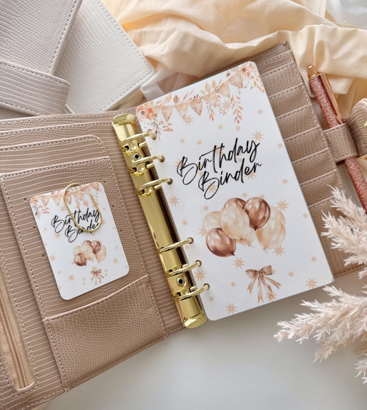 DASHBOARD & 6 CUSTOM ENVELOPES - BIRTHDAY BEIGE LANYARD DESIGN