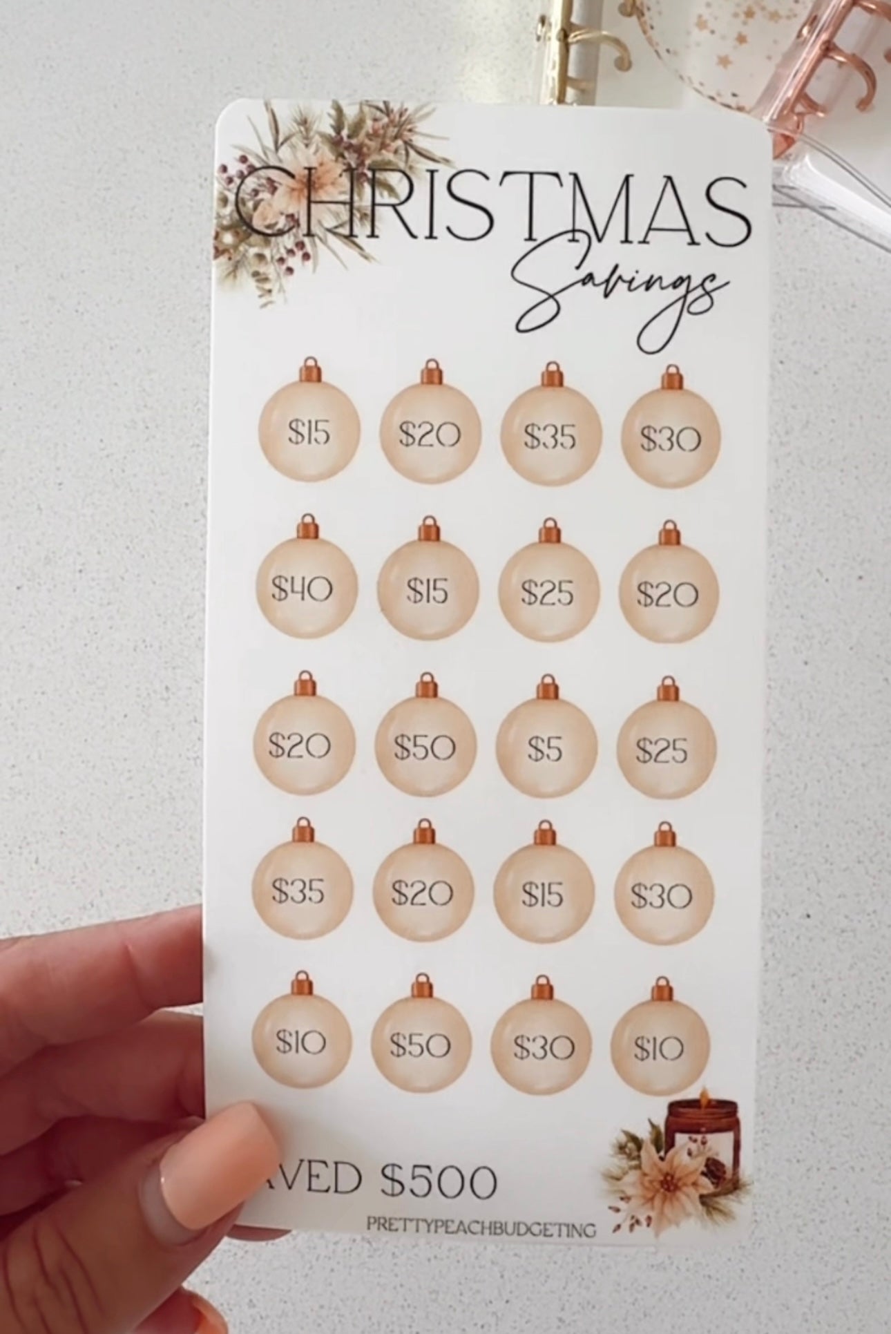 CHRISTMAS SAVINGS TRACKERS
