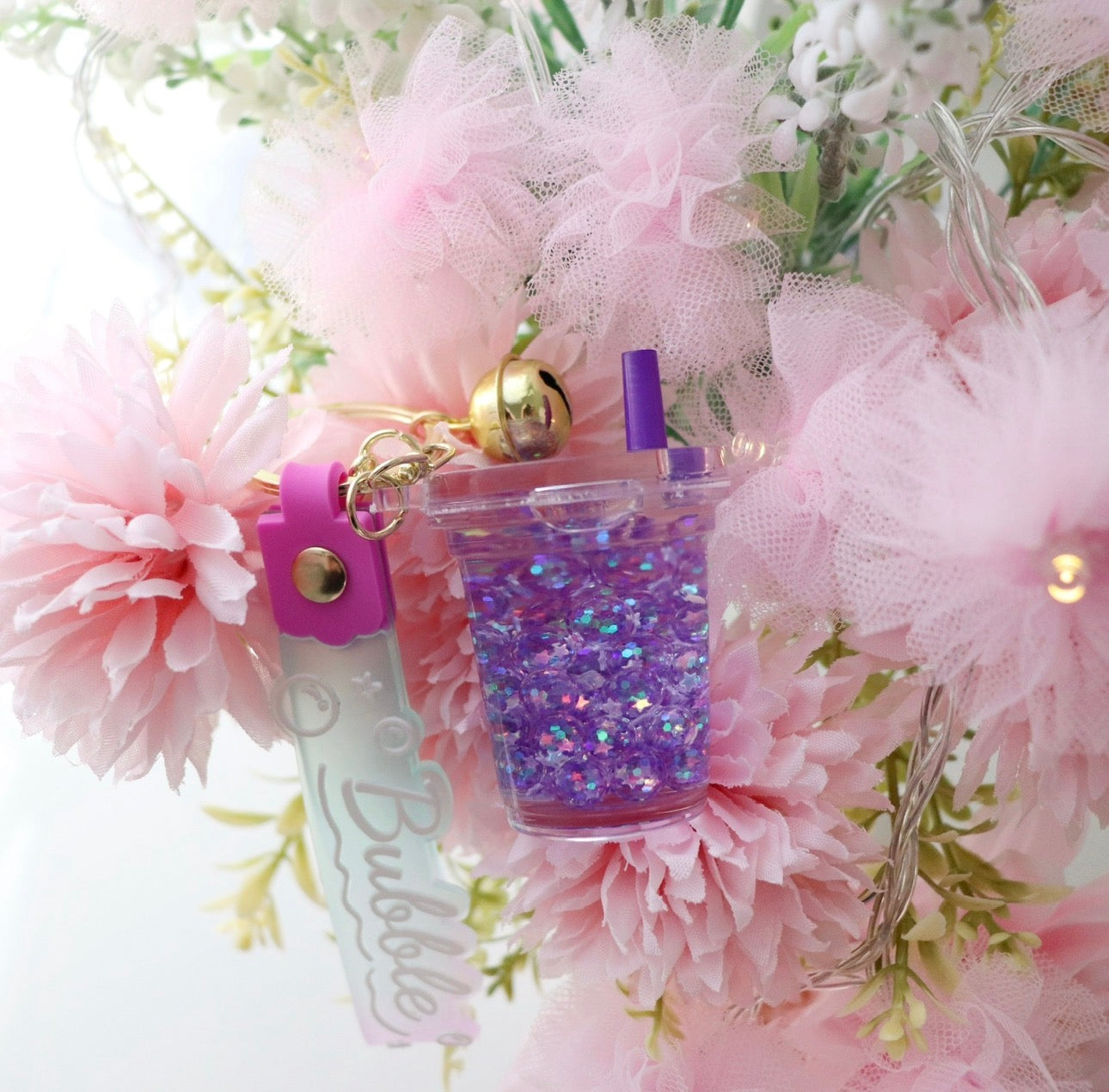 BINDER KEYCHAIN - SODA STRAW DRINK