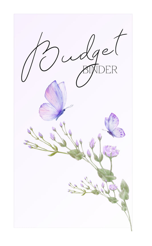 DASHBOARD & 6 CUSTOM ENVELOPES - LAVENDER BUTTERFLY DESIGN