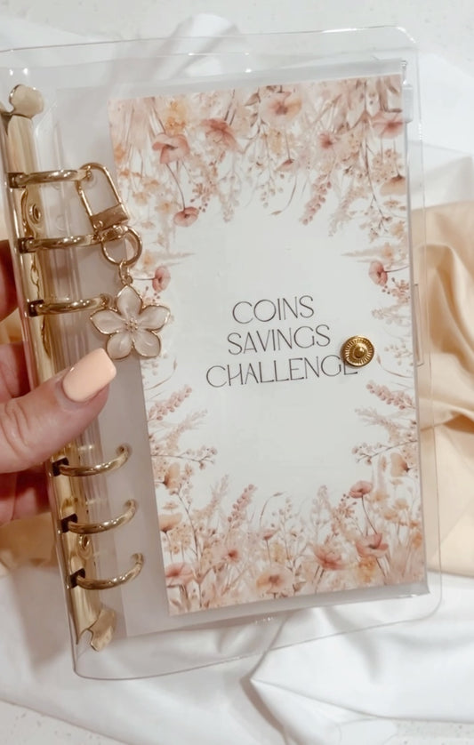 COINS SAVINGS CHALLENGE WITH ZIPPER ENVELOPES