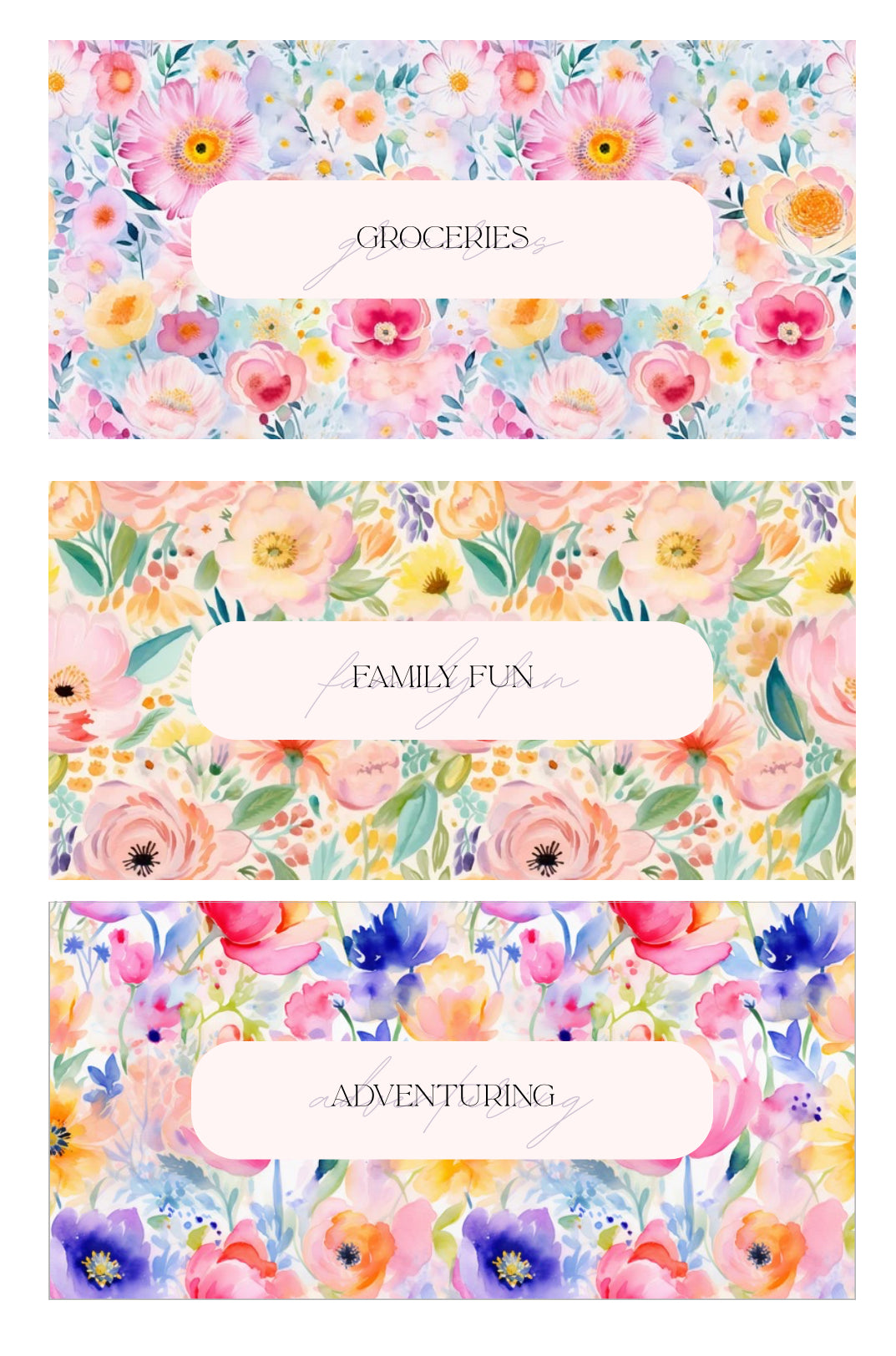 DASHBOARD & 6 CUSTOM ENVELOPES SPRING TIME DESIGN
