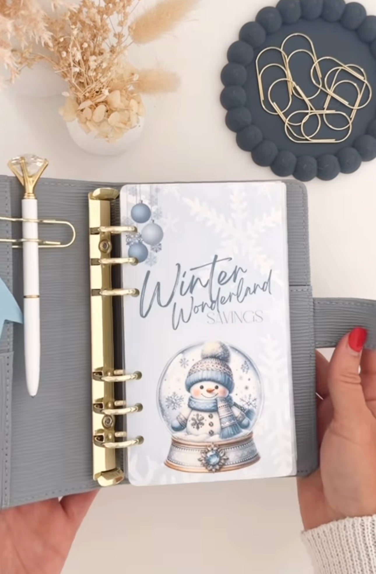 DASHBOARD & 6 CUSTOM ENVELOPES - WINTER WONDERLAND DESIGN