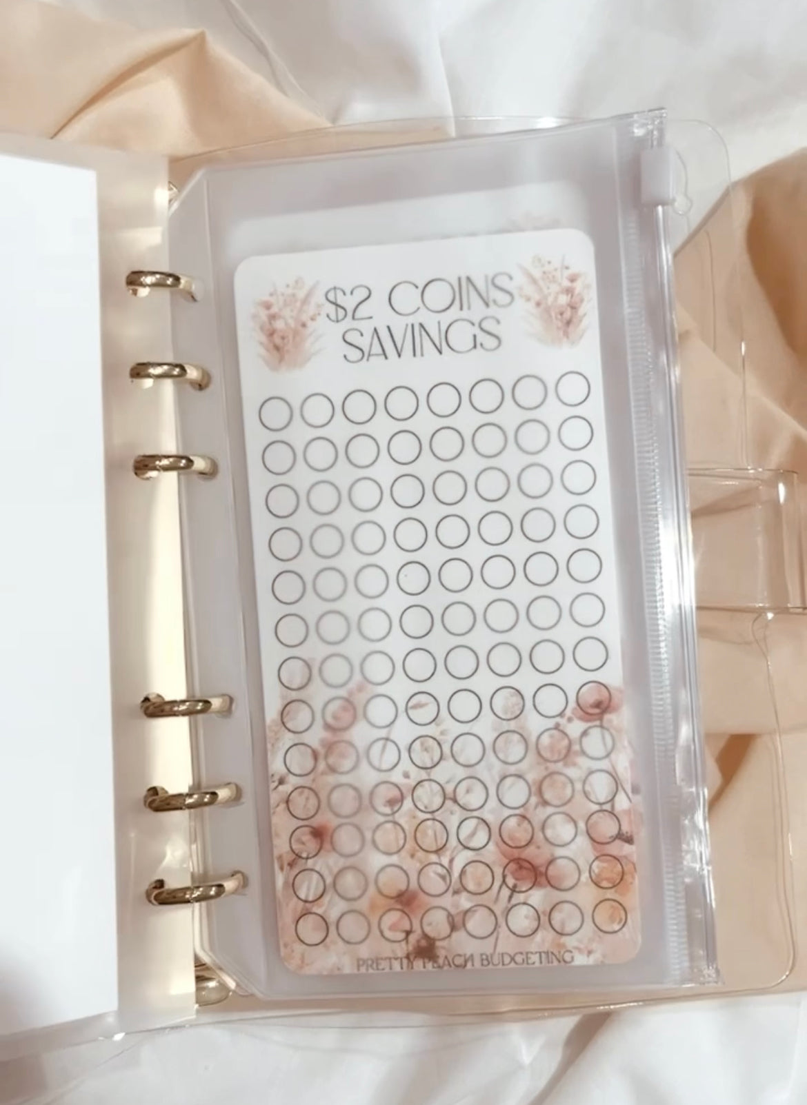 COINS SAVINGS CHALLENGE WITH ZIPPER ENVELOPES