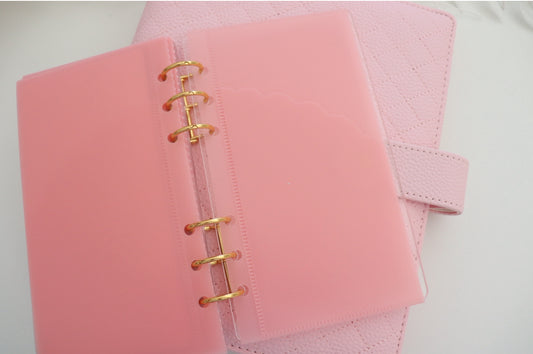 CLEARANCE-PINK SCALLOPED ENVELOPES- set of 6