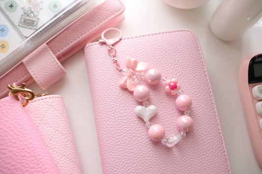 BINDER KEYCHAIN - PINK CHARMS