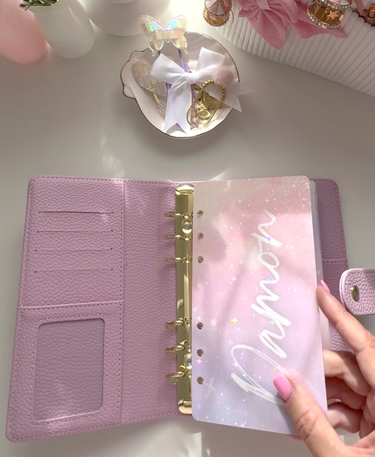 DASHBOARD & 6 CUSTOM ENVELOPES - PASTEL HEARTS