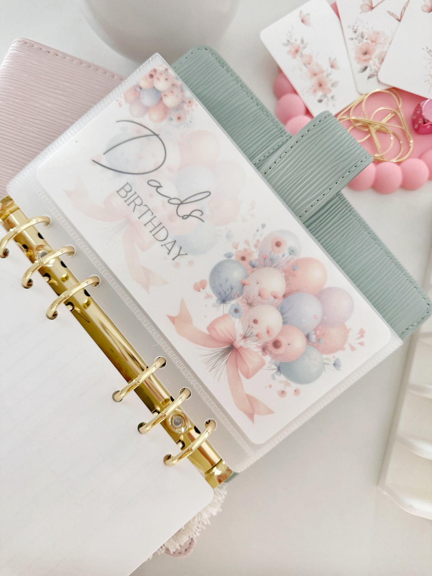 DASHBOARD & 6 CUSTOM ENVELOPES - BIRTHDAY BALOON DESIGN