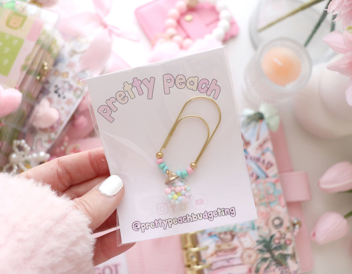 PAPERCLIP CHARM - PASTEL BALL