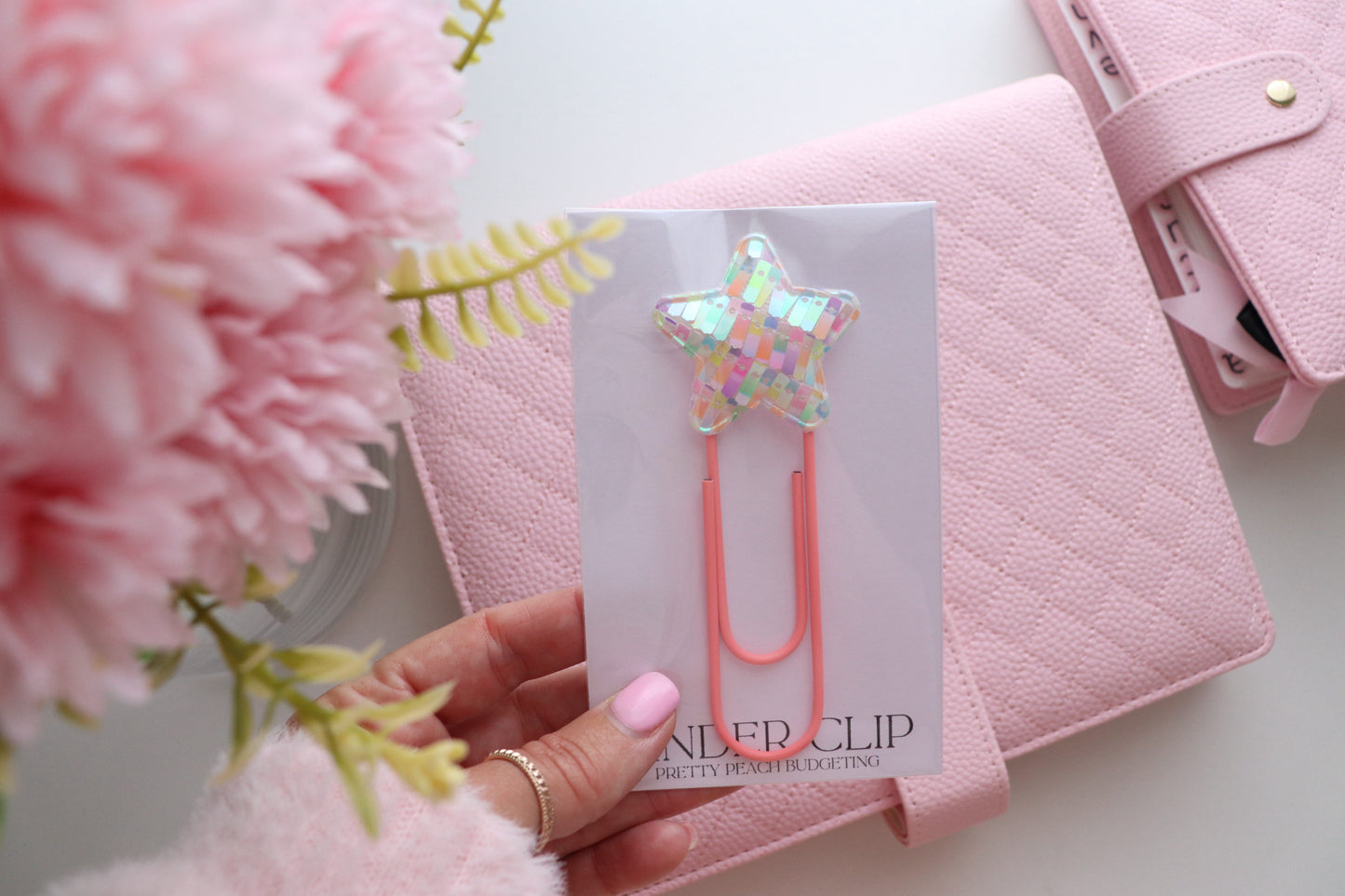 BINDER PAPERCLIP - PASTELS SEQUIN