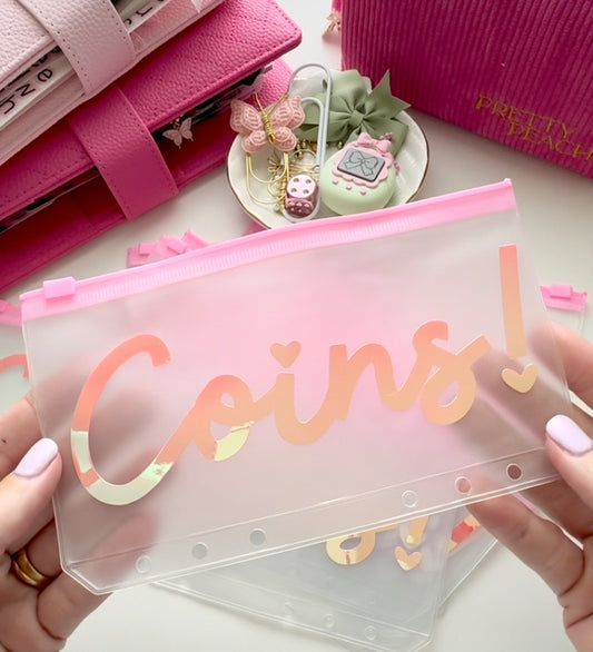 COINS! ZIPPERED ENVELOPE