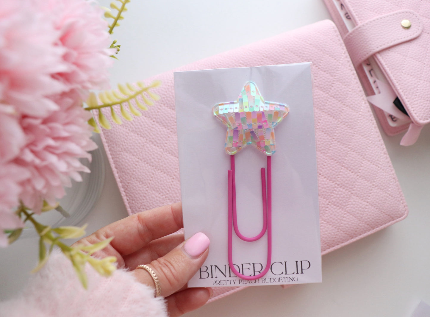 BINDER PAPERCLIP - PASTELS SEQUIN