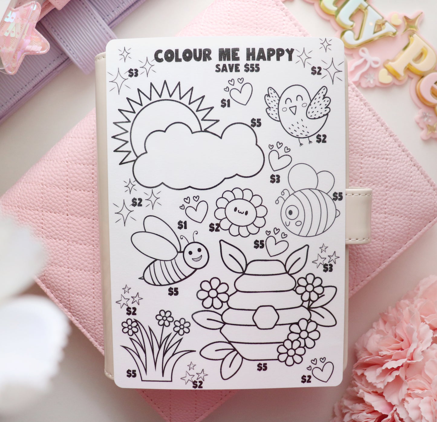 COLOUR ME HAPPY SET OF 5 TRACKERS