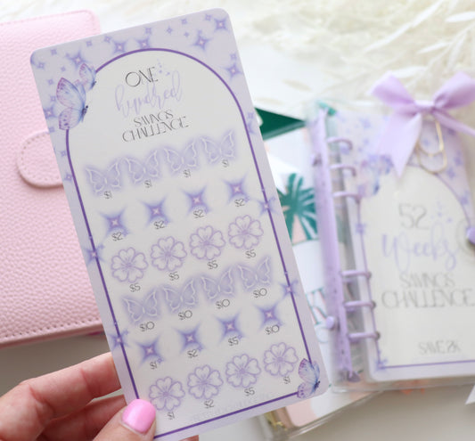 ONE HUNDRED SAVINGS TRACKER PURPLE