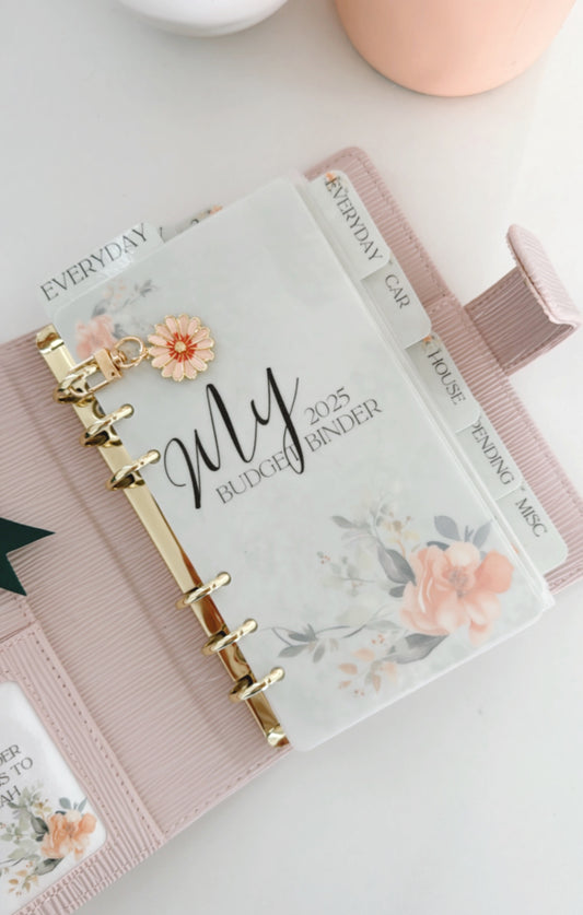 THE COMPLETE PACKAGE - PEACH FLOWER SAGE MY 2025 BUDGET BINDER