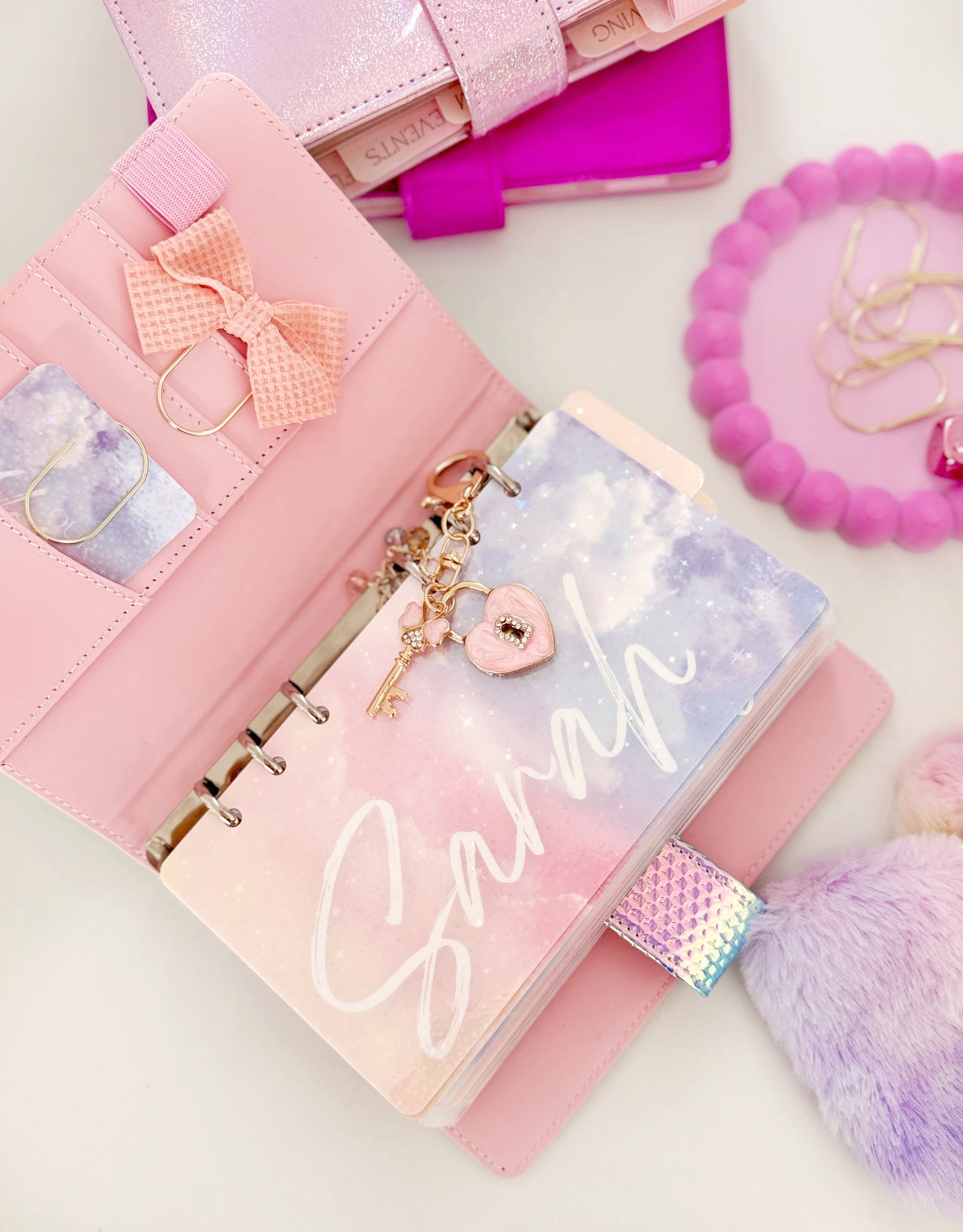 BINDER KEYCHAIN HEART & LOCKET