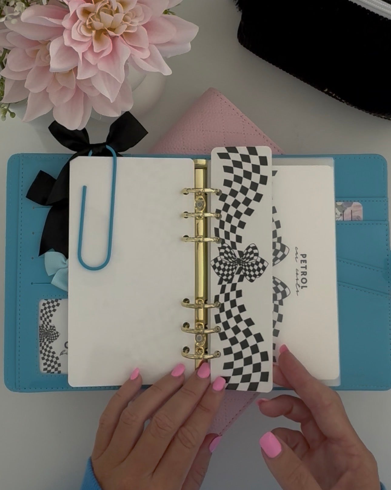 DASHBOARD & 6 CUSTOM ENVELOPES - CAR CHECKERED