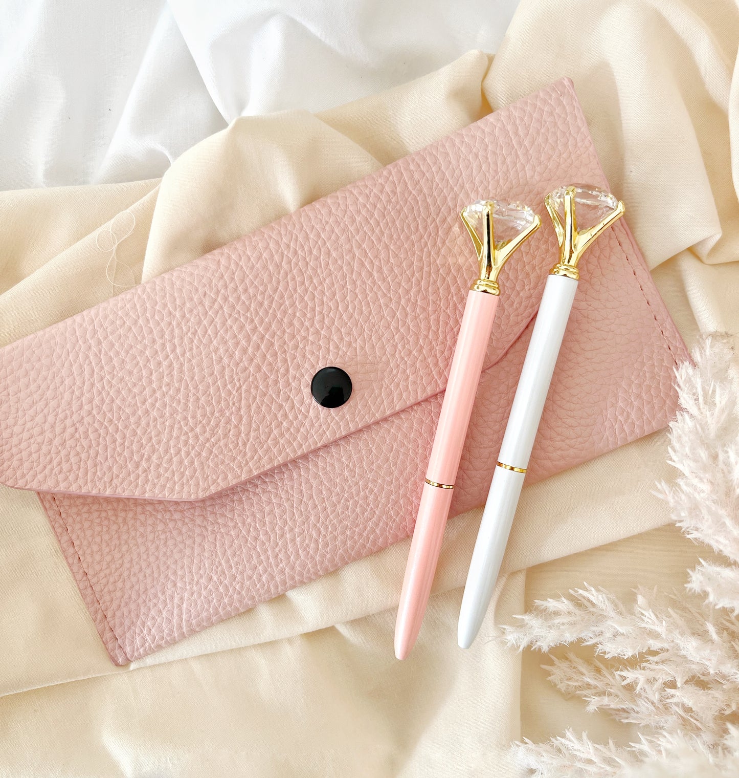 CLUTCH POUCH, BANK RUN ENVELOPE- BEIGE- PINK- BLACK