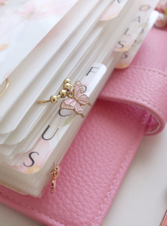 PAPERCLIP CHARM - PINK BUTTERFLY