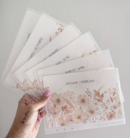 CASH ENVELOPES - A5 CUSTOM SET OF 6 (INSERT & ENVELOPES)