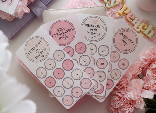 STAY DISCLIPINED SET OF 4 TRACKERS