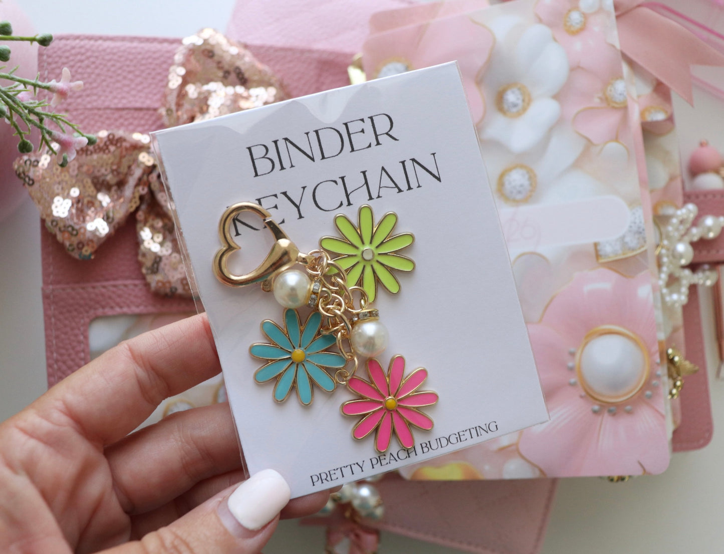 BINDER KEYCHAIN COLOUR POP FLOWERS