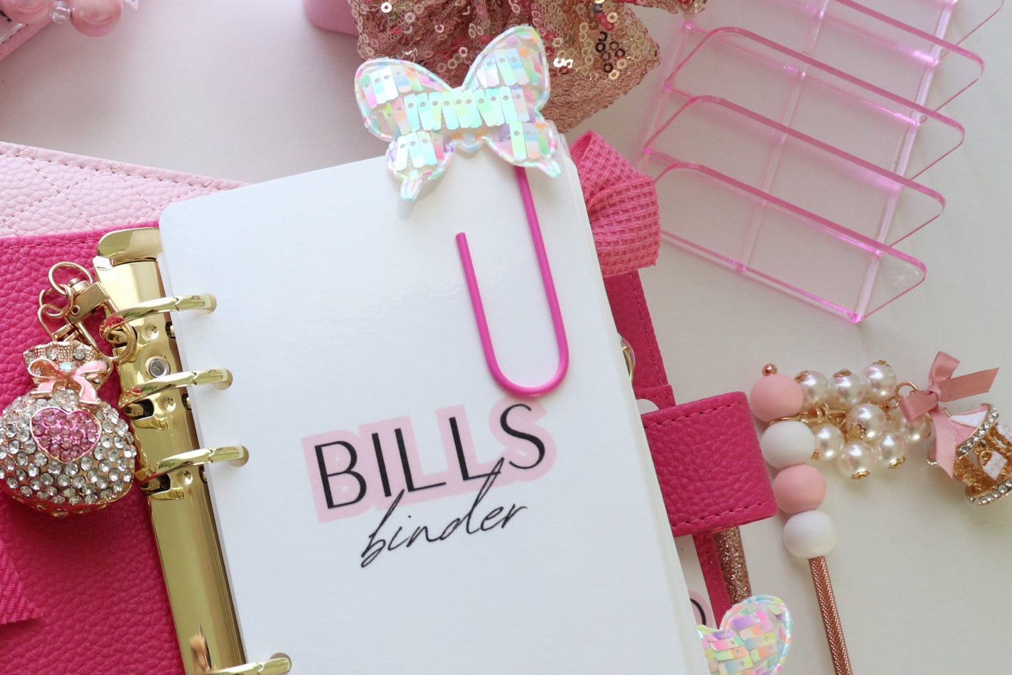 BINDER PAPERCLIP - PASTELS SEQUIN