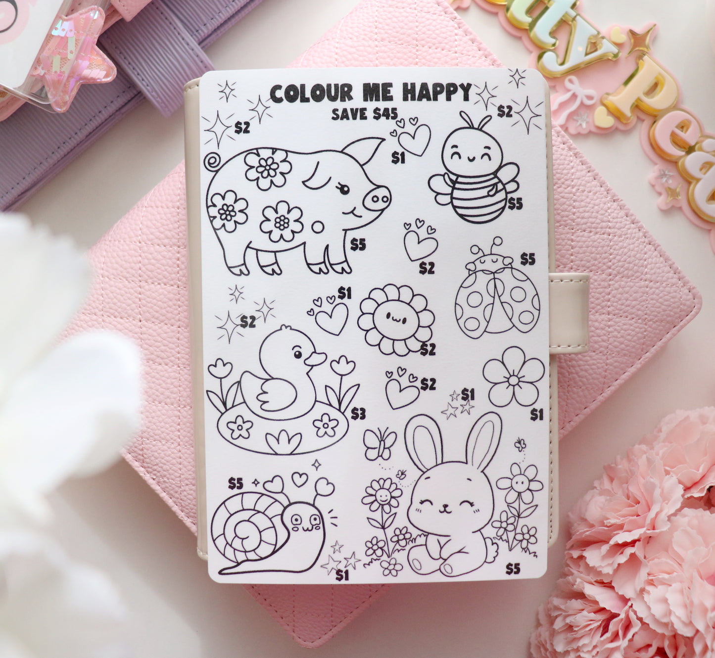 COLOUR ME HAPPY SET OF 5 TRACKERS
