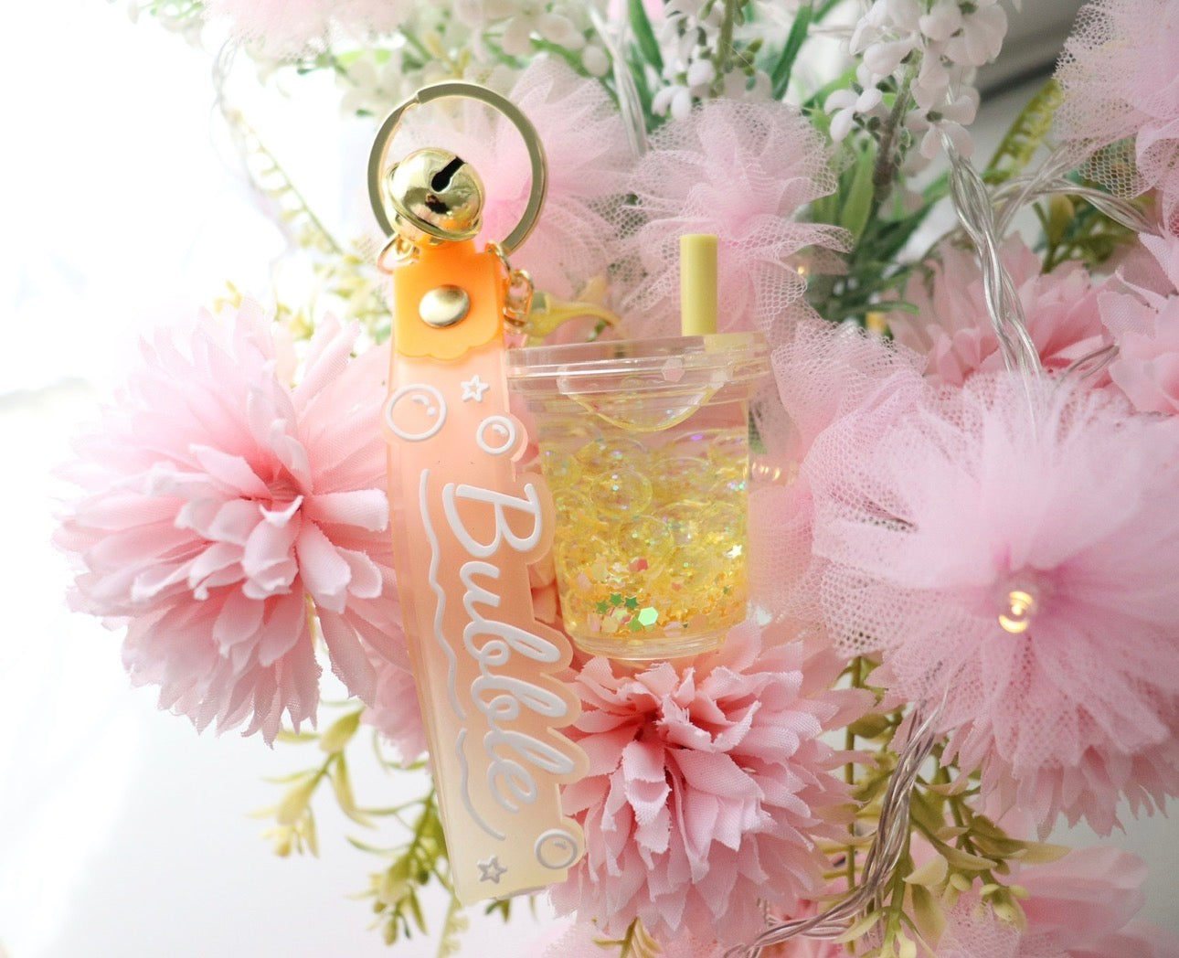 BINDER KEYCHAIN - SODA STRAW DRINK
