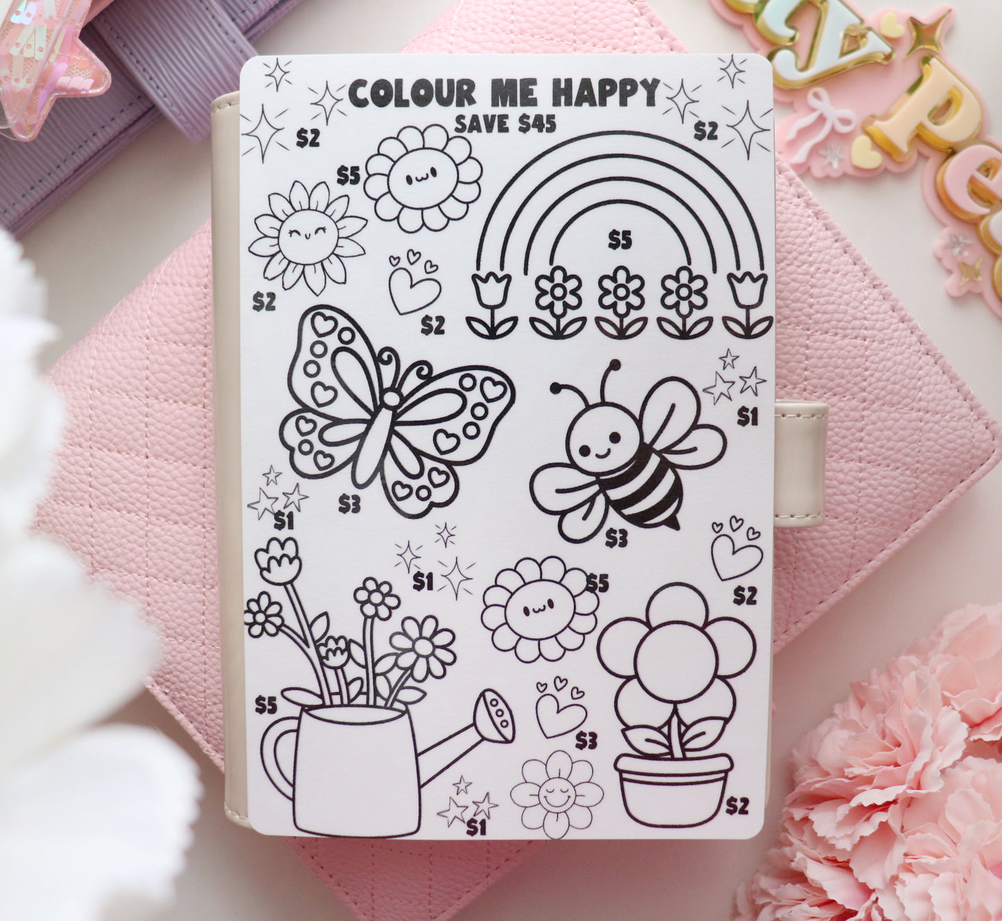 COLOUR ME HAPPY SET OF 5 TRACKERS