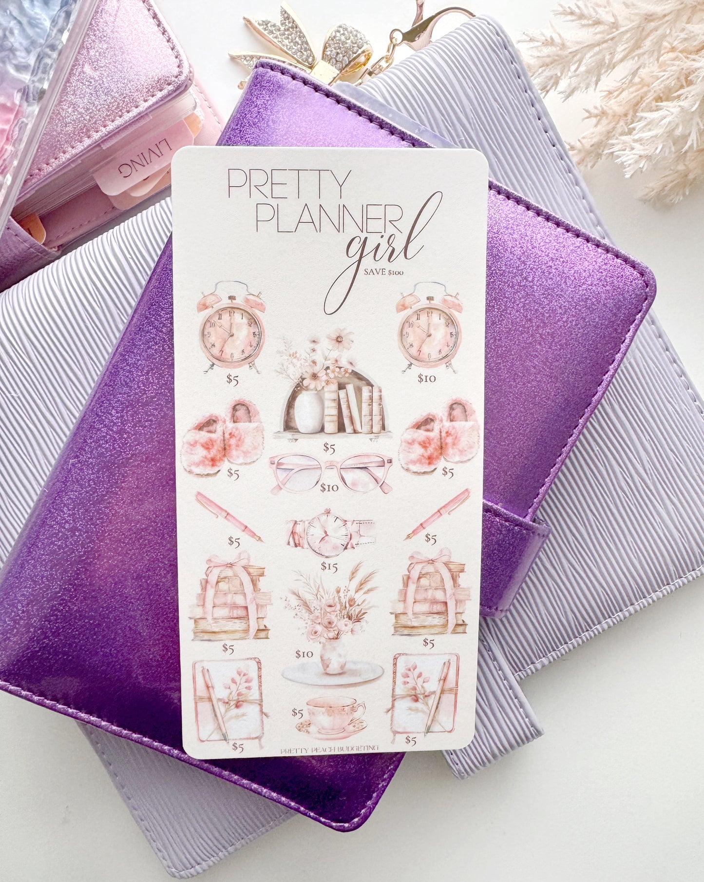 PRETTY PLANNER GIRL SAVINGS TRACKER