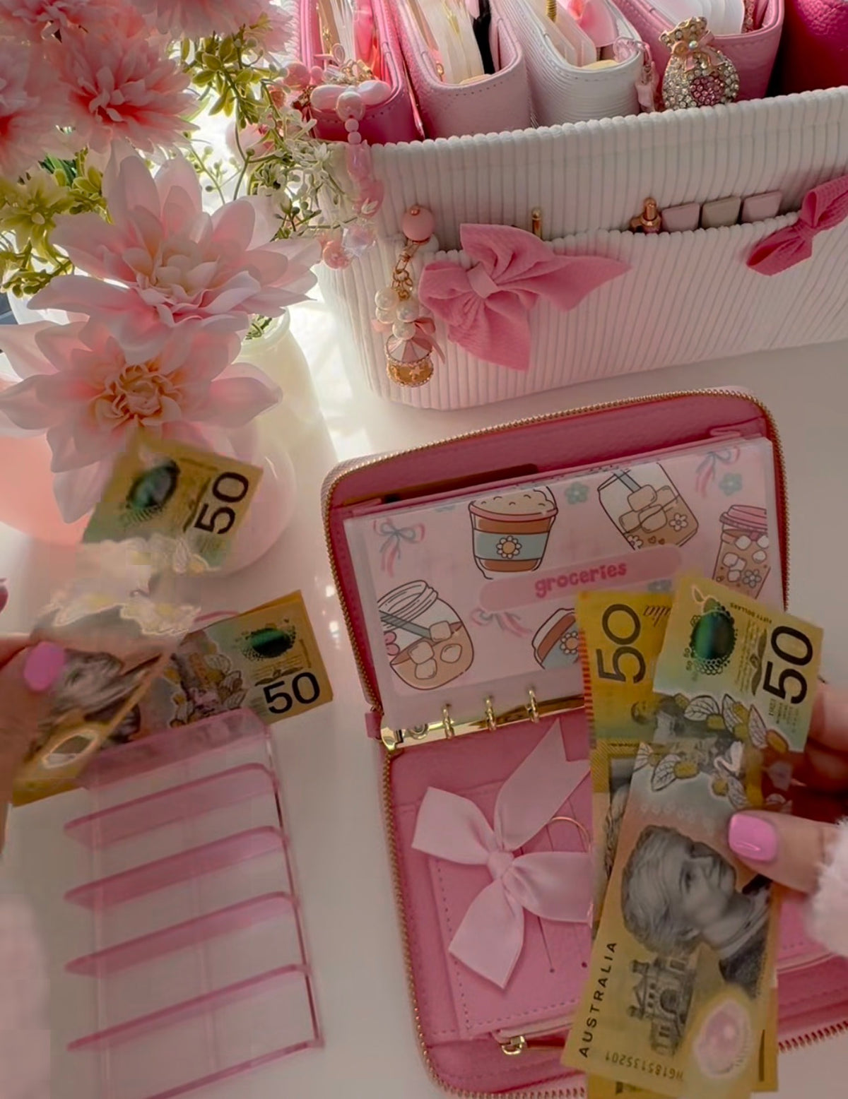 CASH TRAYS - PINK